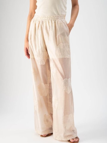 MND Loosefit Bukser 'Sheer' i beige: forside