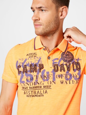 CAMP DAVID Shirt 'Fly and Cruise' in Orange