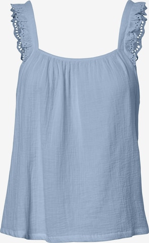 PIECES Top 'PCSASTINA' - Modrá: predná strana