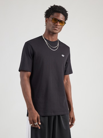 ADIDAS ORIGINALS - Camisa 'Trefoil Essentials' em preto: frente