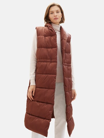 Gilet TOM TAILOR en marron