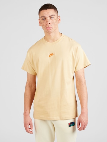 T-Shirt 'CLUB' Nike Sportswear en beige : devant