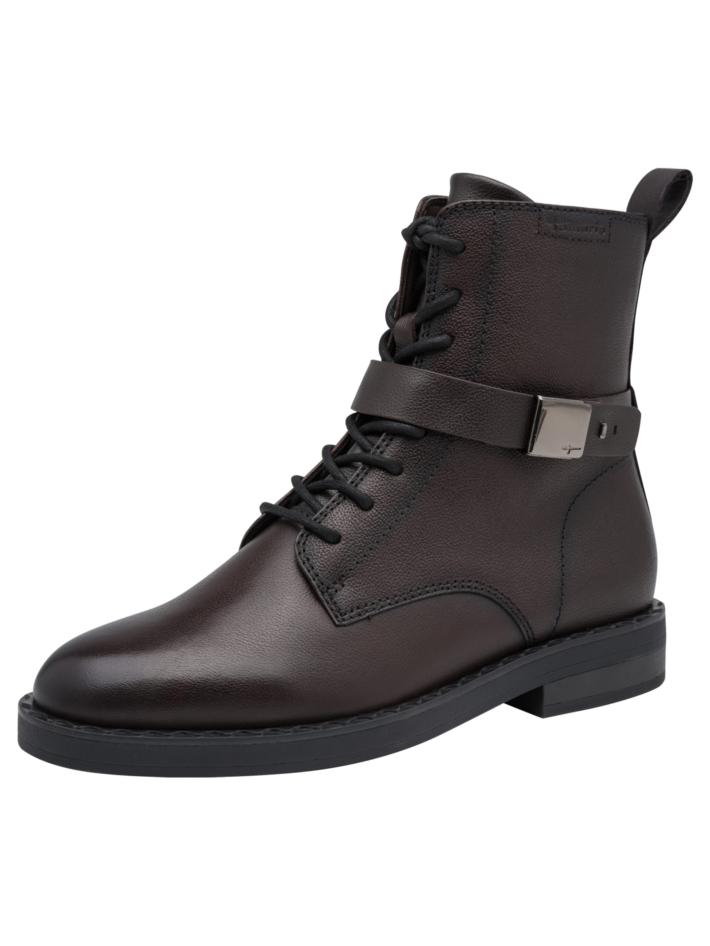 Bottines à lacets Tamaris en marron : devant