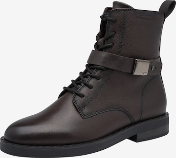 Bottines à lacets Tamaris en marron : devant