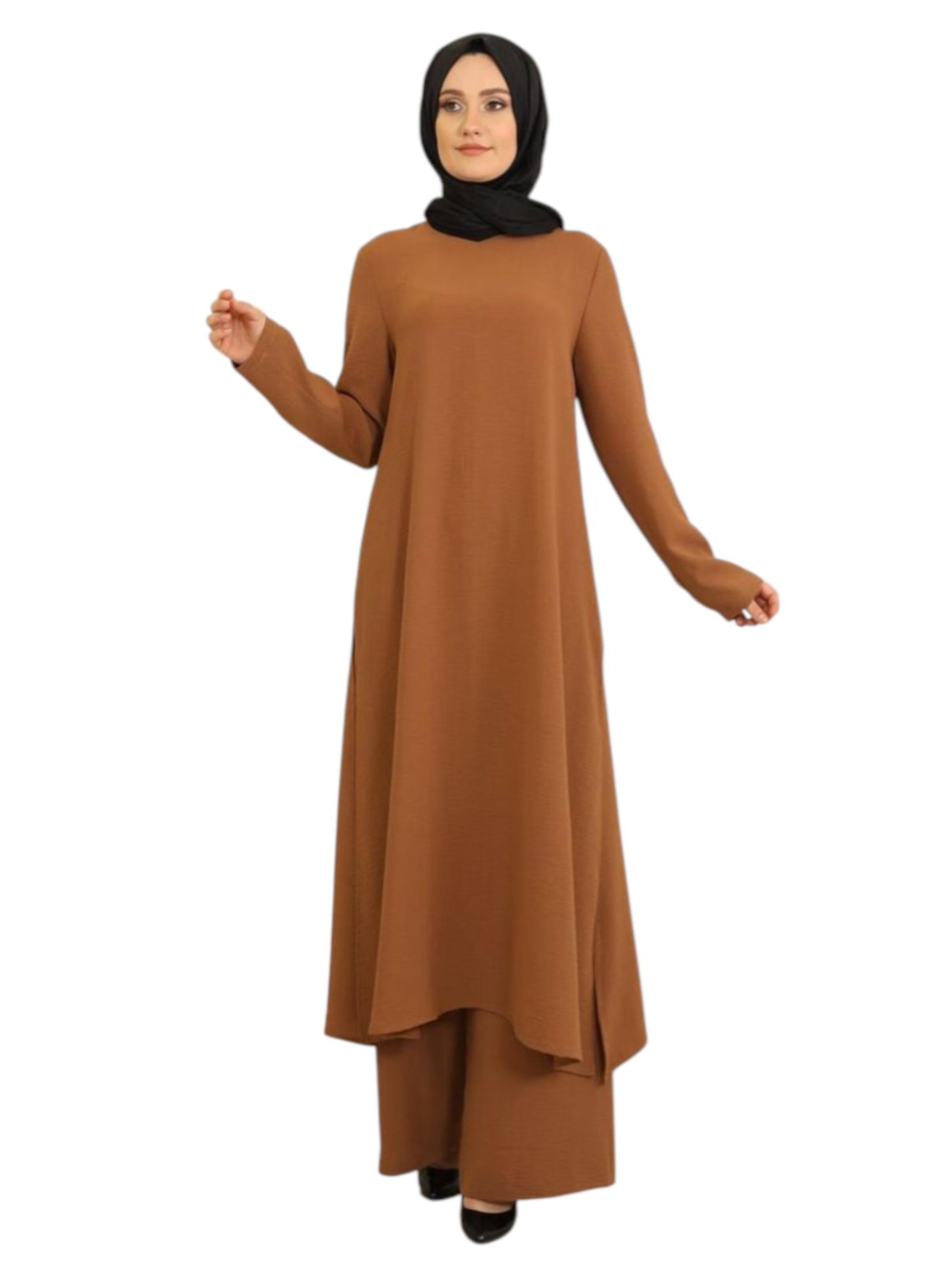 fashionshowcase Buksedragt 'Modest ECE-Set' i brun