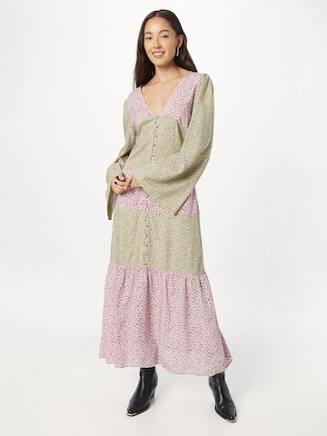 Robe-chemise Nasty Gal en mélange de couleurs : devant