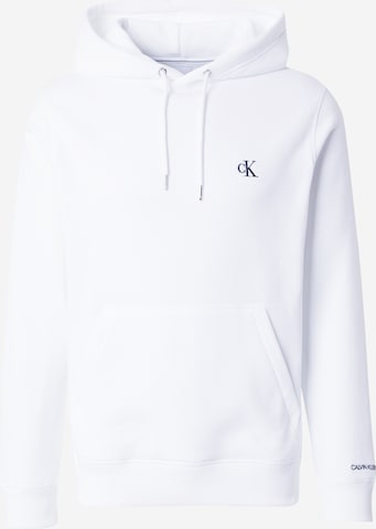 Calvin Klein Jeans Средняя посадка Свитшот 'Essential' в Белый: спереди