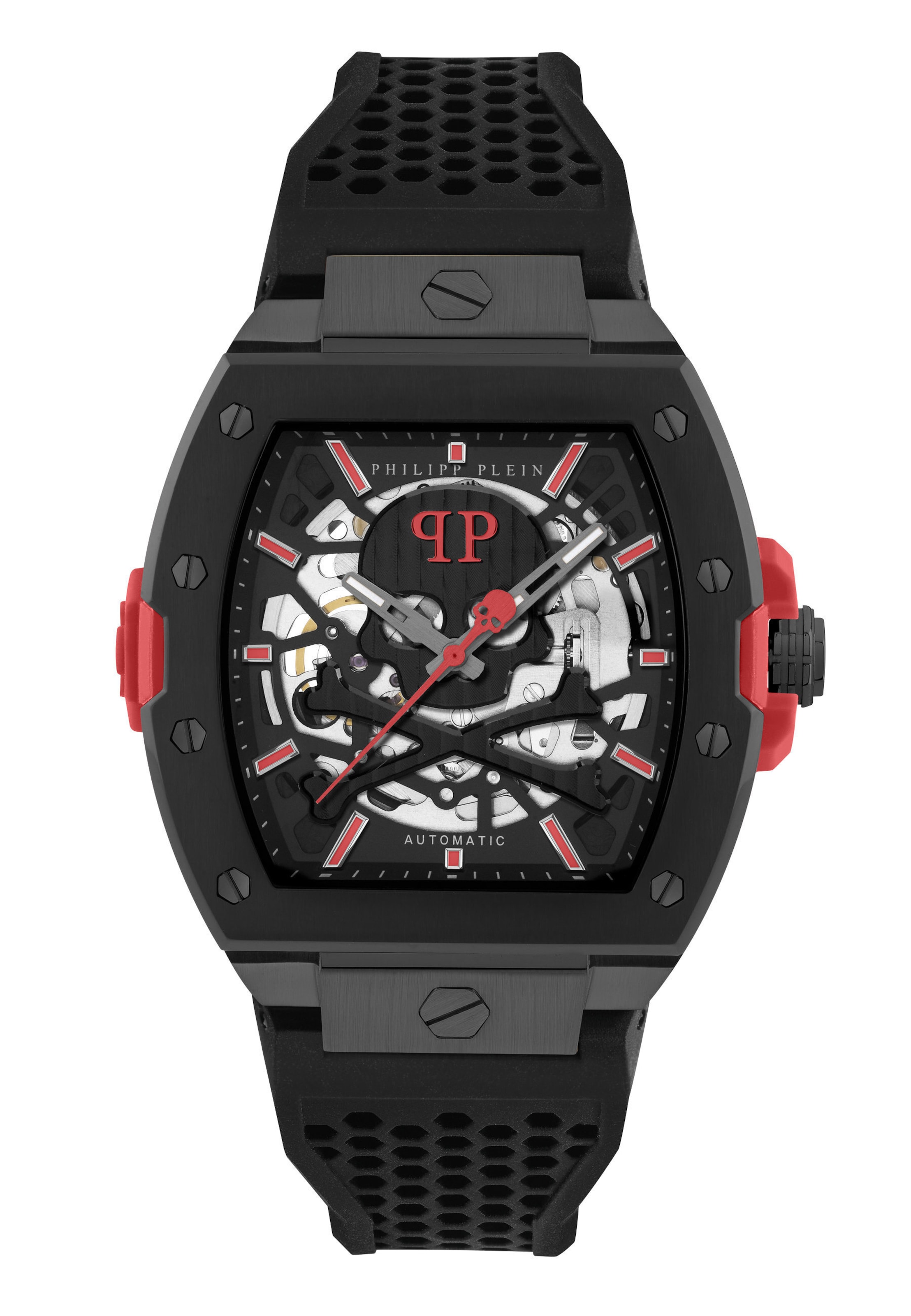 Montre à affichage analogique 'THE SKELETON' Philipp Plein Watches en noir : devant