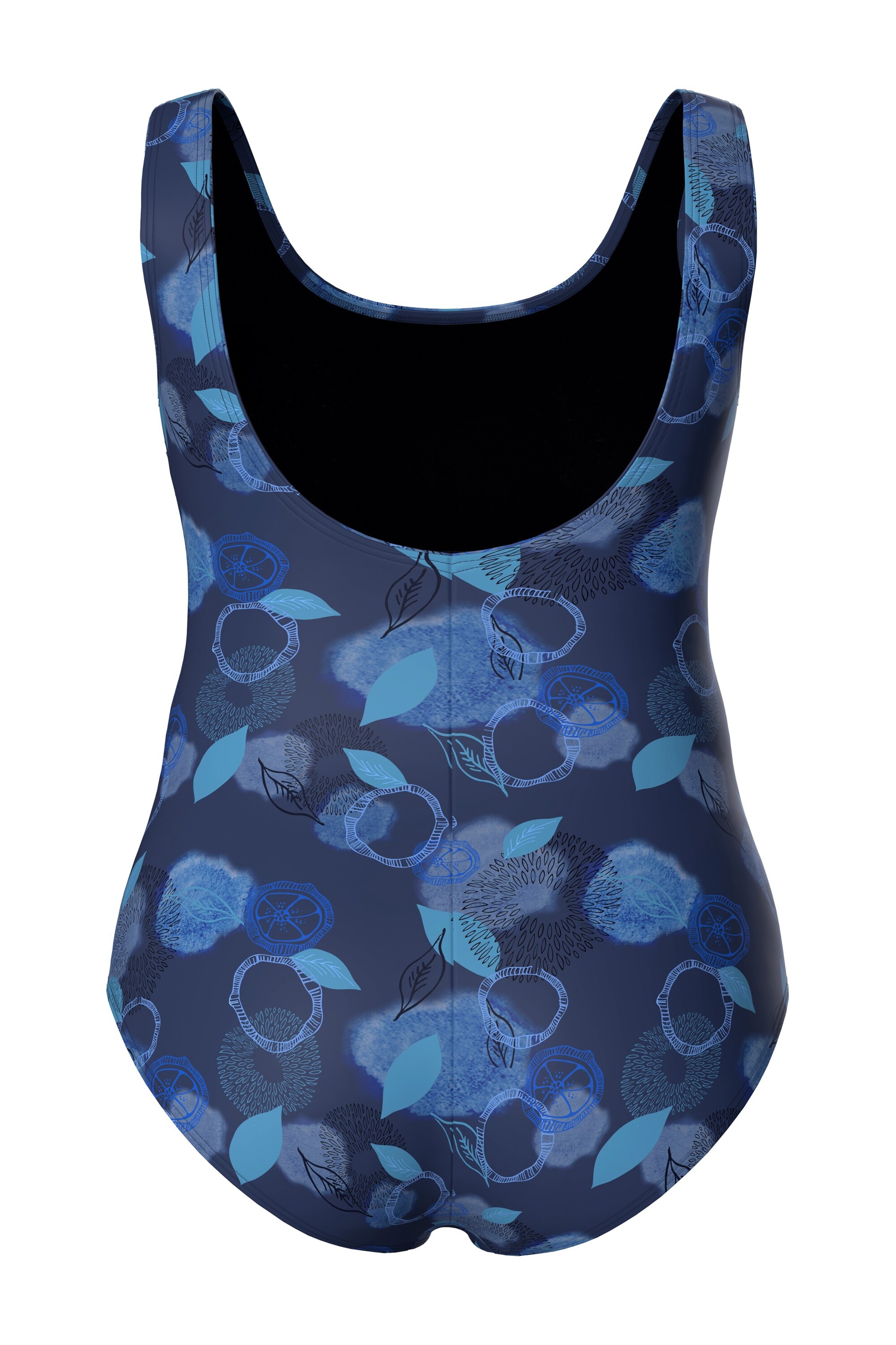 Ulla Popken Tričkové Jednodielne plavky 'Alice' - Modrá