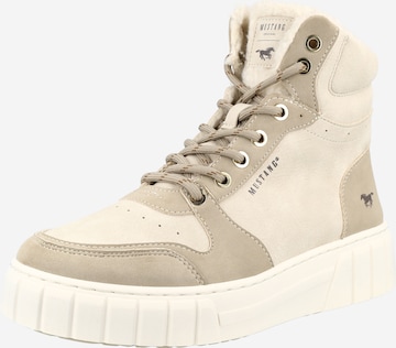 MUSTANG Schnürstiefelette in Beige: predná strana