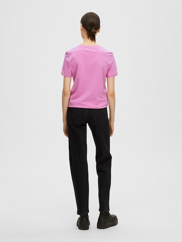 SELECTED FEMME T-Shirt 'MY ESSENTIAL' in Lila