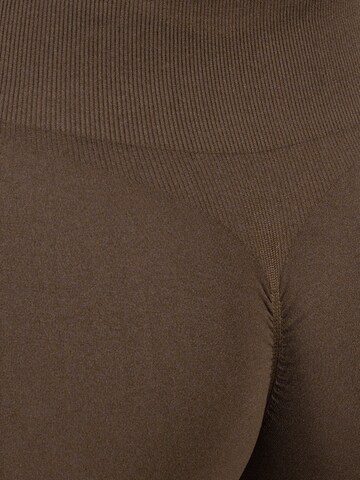 Coupe slim Leggings Smilodox en marron