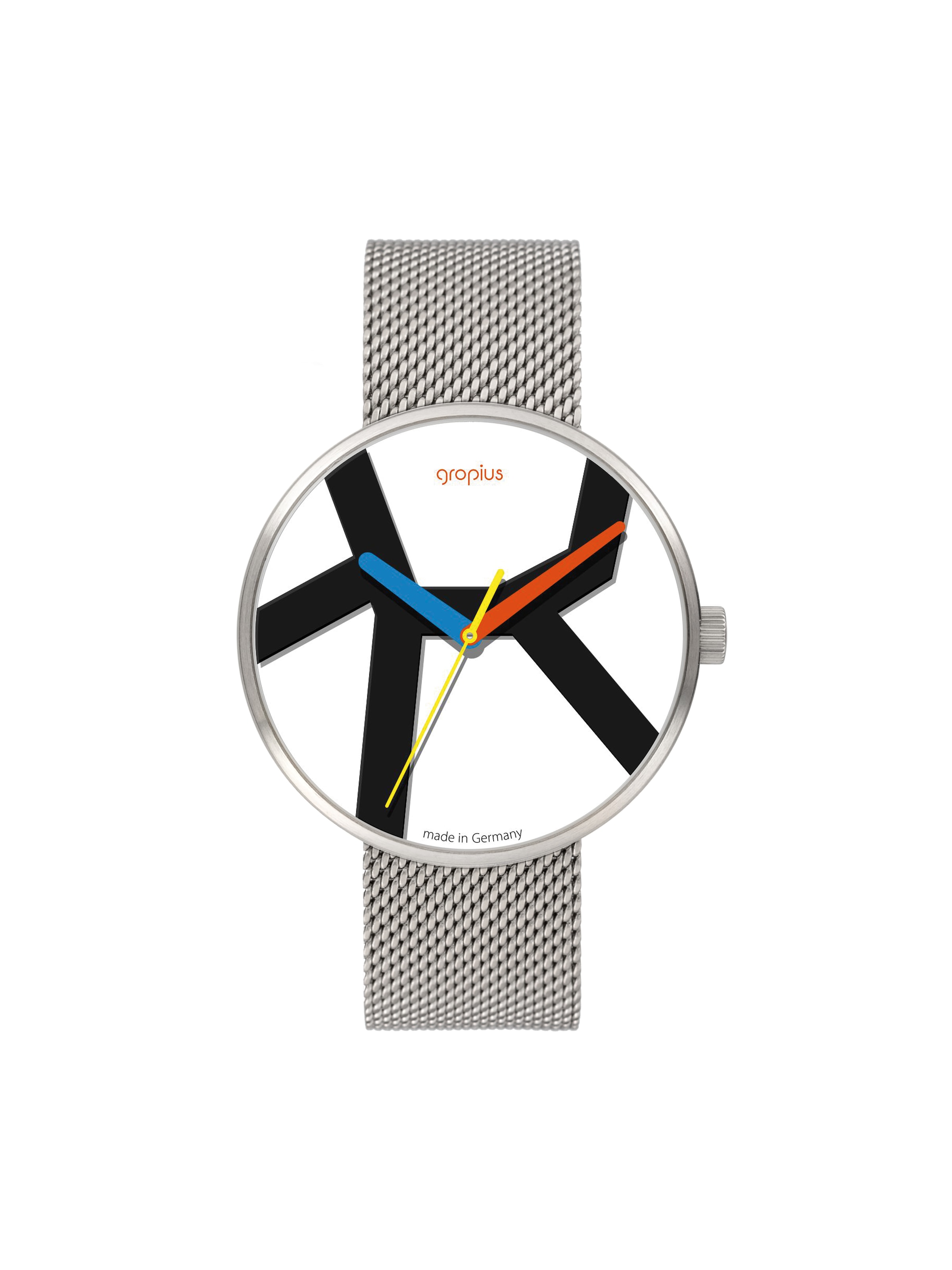 WALTER GROPIUS Analog Watch 'MOVE' in Silver: front