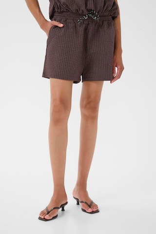 Loosefit Pantalon 'Edith' KAREN BY SIMONSEN en marron : devant