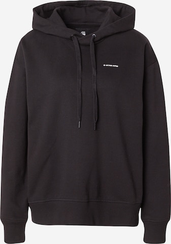 Bluză de molton de la G-STAR pe negru: față