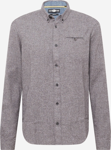 Petrol Industries Button Up Shirt in Grey: front