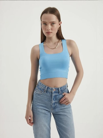 Hiccup Top in Blau: Vorderseite