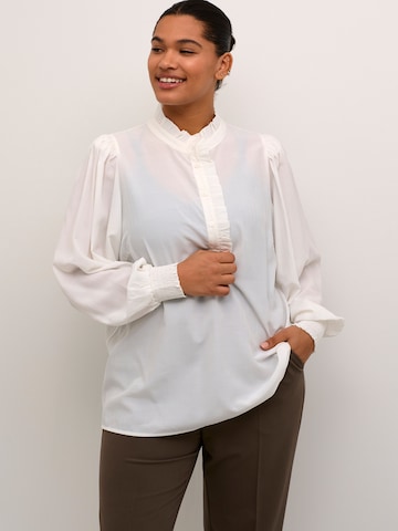KAFFE CURVE Bluse 'Dorina' in Weiß: Vorderseite