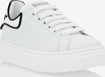 Philipp Plein - Sapatilhas 'Big Bang' em branco: frente