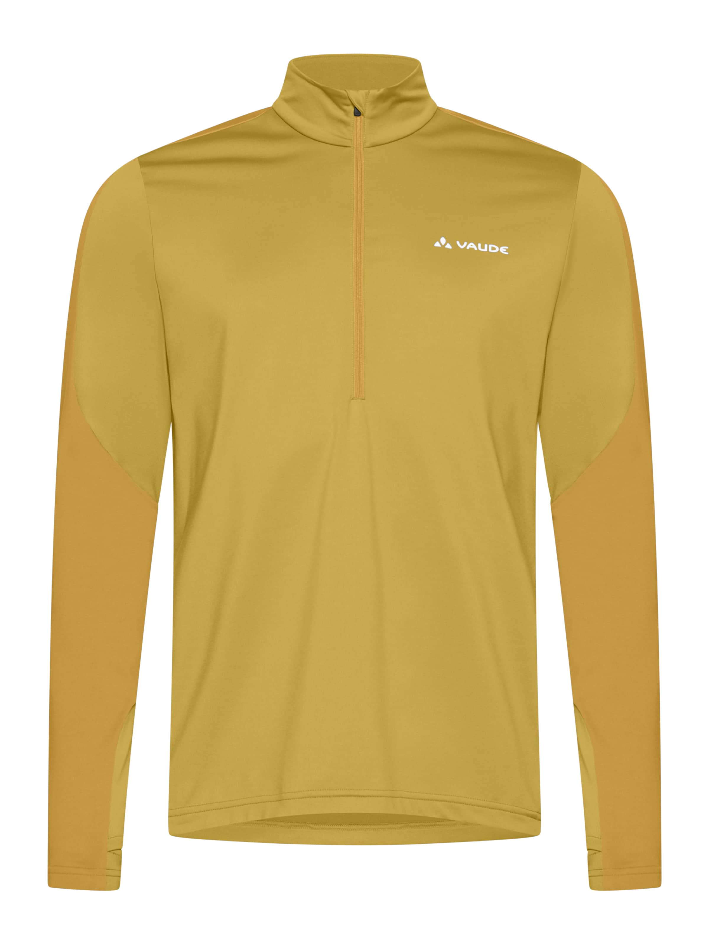 VAUDE Sporttrui 'Livigno' in Geel: voorkant