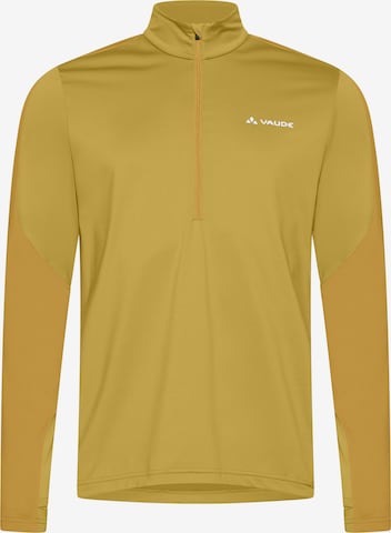 VAUDE Sporttrui 'Livigno' in Geel: voorkant