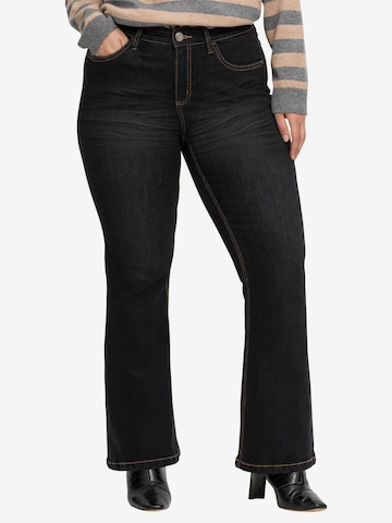 SHEEGO Boot cut Jeans in Black: front