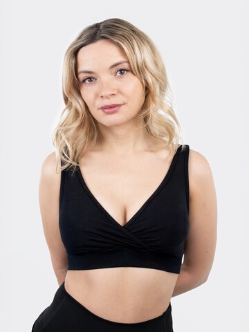 MYLILY Nursing Bra 'Still-BH mit waschbaren Stilleinlagen' in Black: front