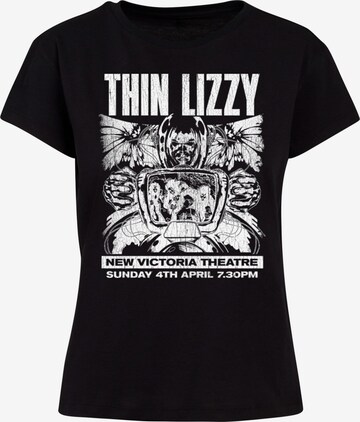 Merchcode Shirt 'Thin Lizzy - New Victoria Theatre' in Zwart: voorkant