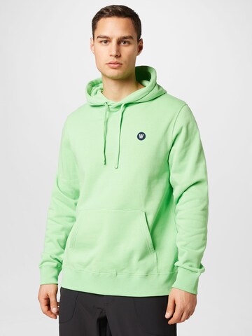 WOOD WOOD Sweatshirt 'Ian' in Groen: voorkant