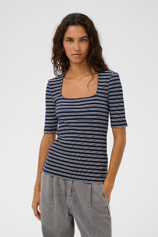 SOAKED IN LUXURY - Top em azul: frente