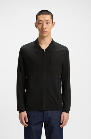 HUGO Strickjacke in Schwarz: Vorderseite