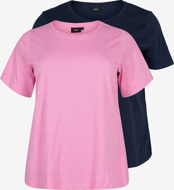 T-shirt Zizzi en bleu : devant