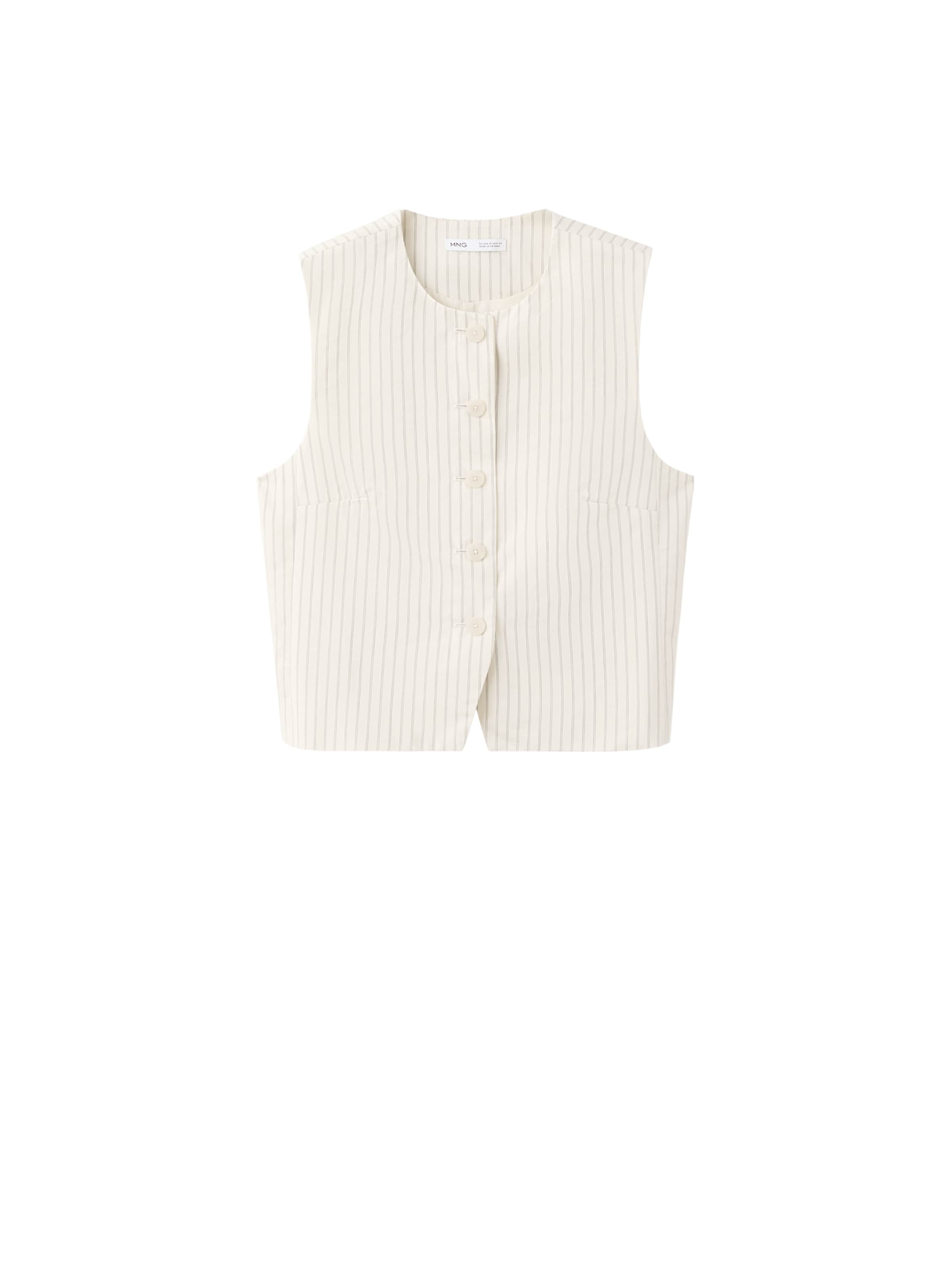 MANGO Suit vest 'MICHY' in 32 in Grey / Off white, Item view