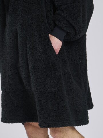 Loungeable Long Bathrobe in Black