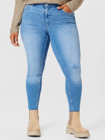 ONLY Curve Skinny Jeans 'BLUSH' in Blue: front