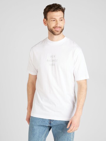 new balance T-Shirt 'Essentials' in Weiß: Vorderseite