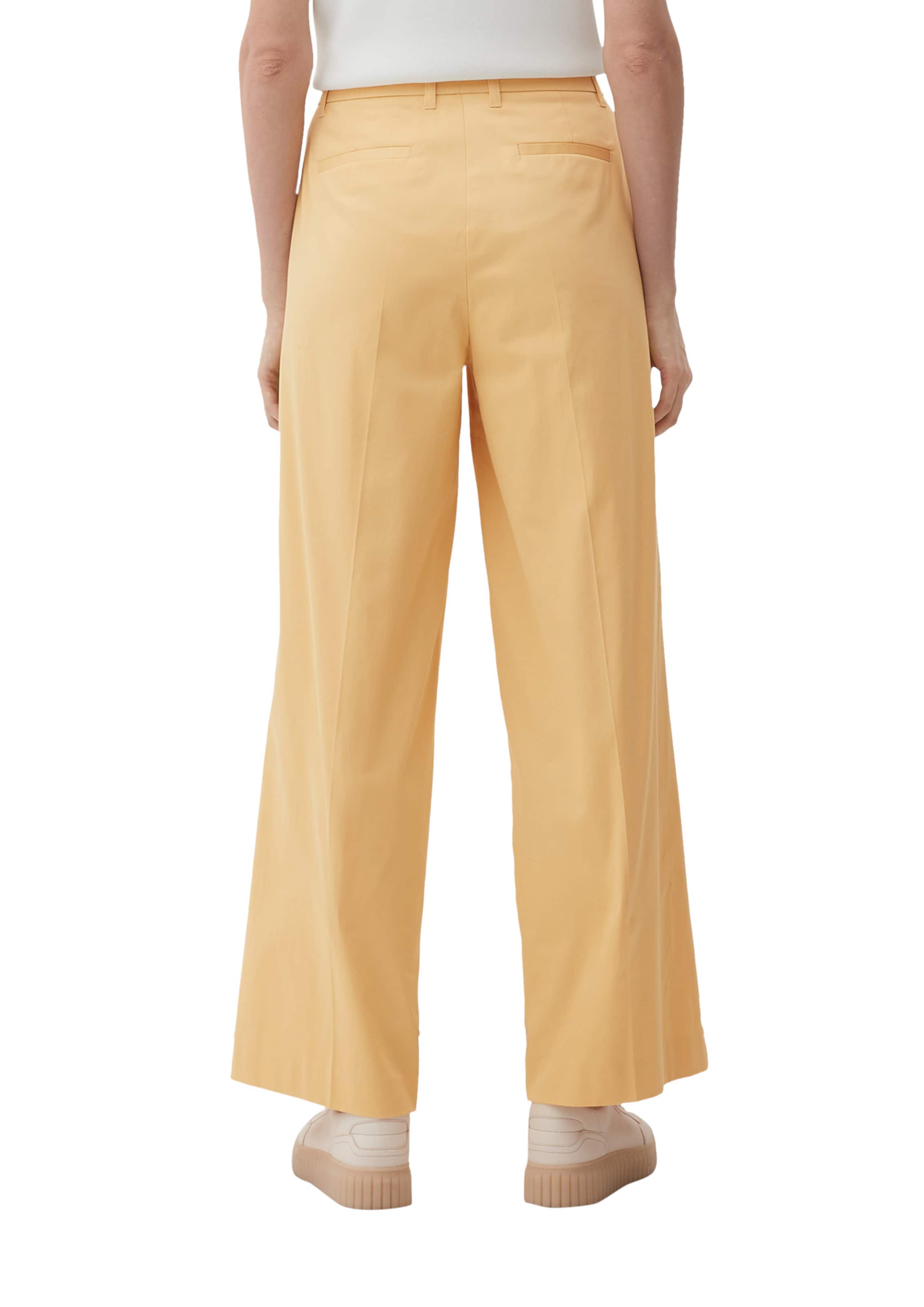 s.Oliver BLACK LABEL Wide Leg Bundfaltenhose in Gelb