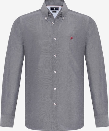 DENIM CULTURE - Ajuste regular Camisa 'EDIZ' en gris: frente