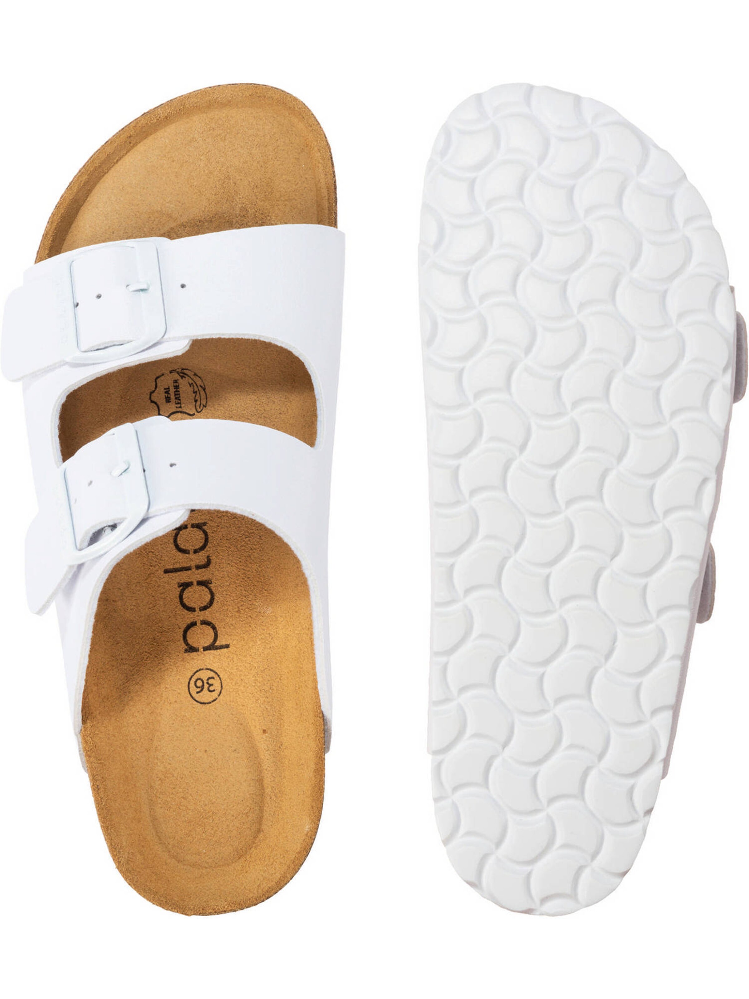 Palado Pantoletter 'Korfu' i hvid