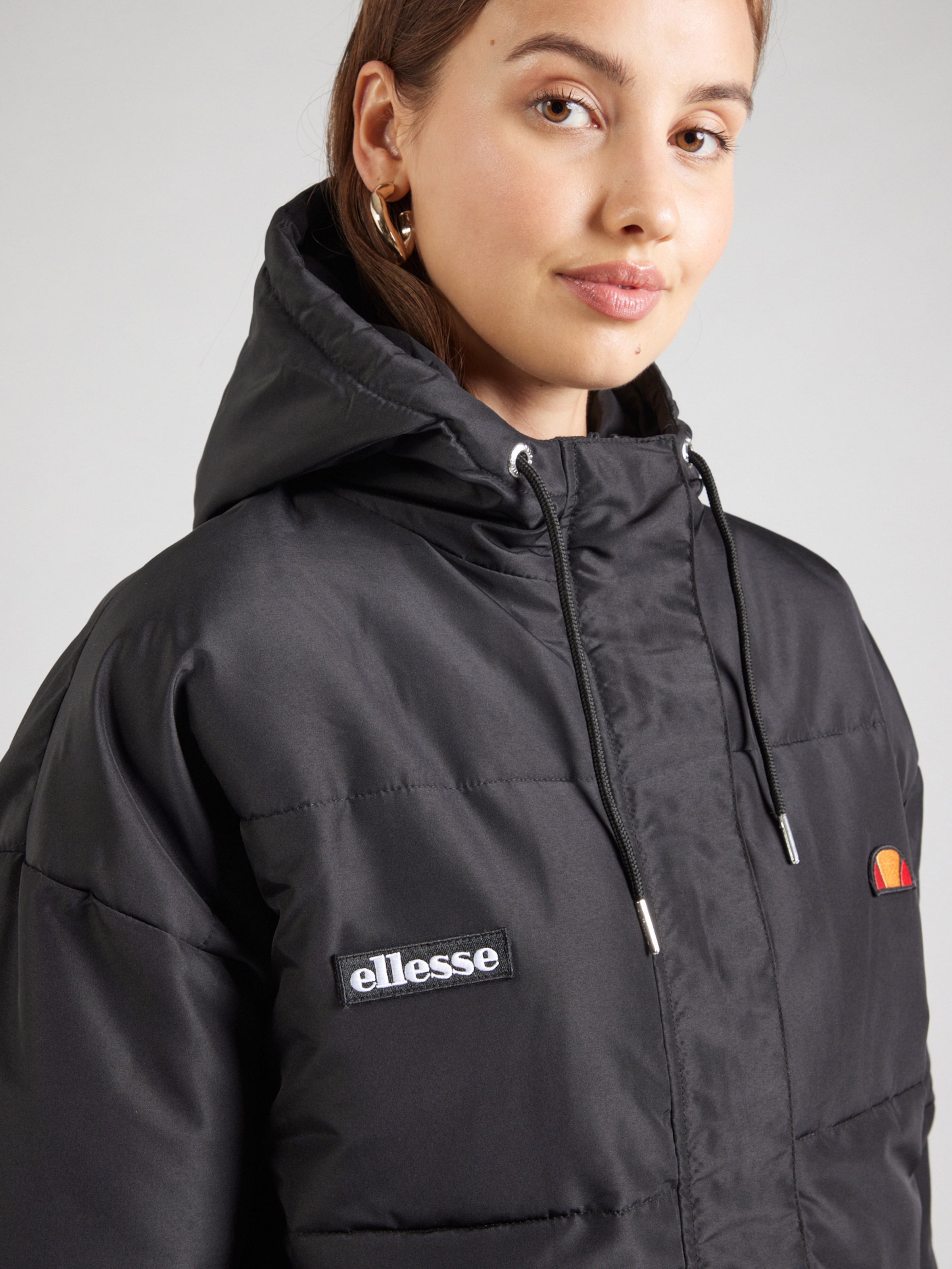 ellesse フーディージャケット Ellesse 80s Colorblock 1/4 Zip Hooded Fleece Jacket, Size
