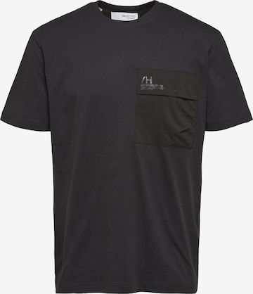 SELECTED HOMME T-Shirt 'GOIA' in Schwarz: predná strana