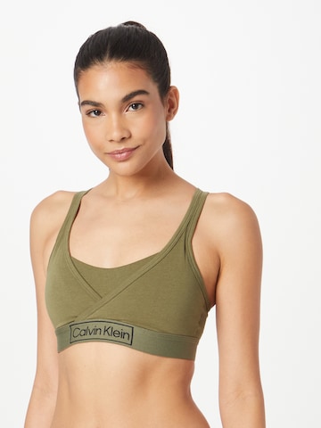 Calvin Klein Underwear Bralette Nursing Bra 'Reimagined Heritage' in Green: front