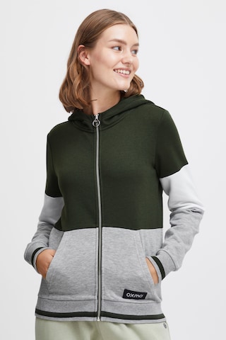 Oxmo Zip-Up Hoodie 'Anna' in Grey: front