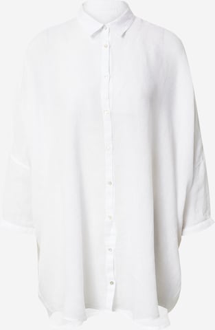 120% Lino - Blusa en blanco: frente