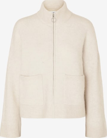 Cardigan SELECTED FEMME en beige : devant