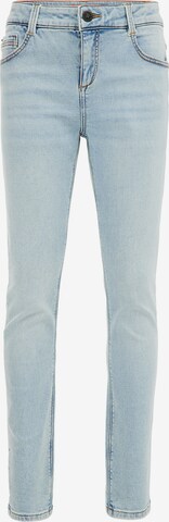 Coupe slim Jean WE Fashion en bleu : devant