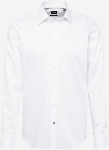 Coupe regular Chemise 'Joe' BOSS Black en blanc : devant