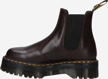 Dr. Martens Botki Chelsea 'Quad' w kolorze czerwony