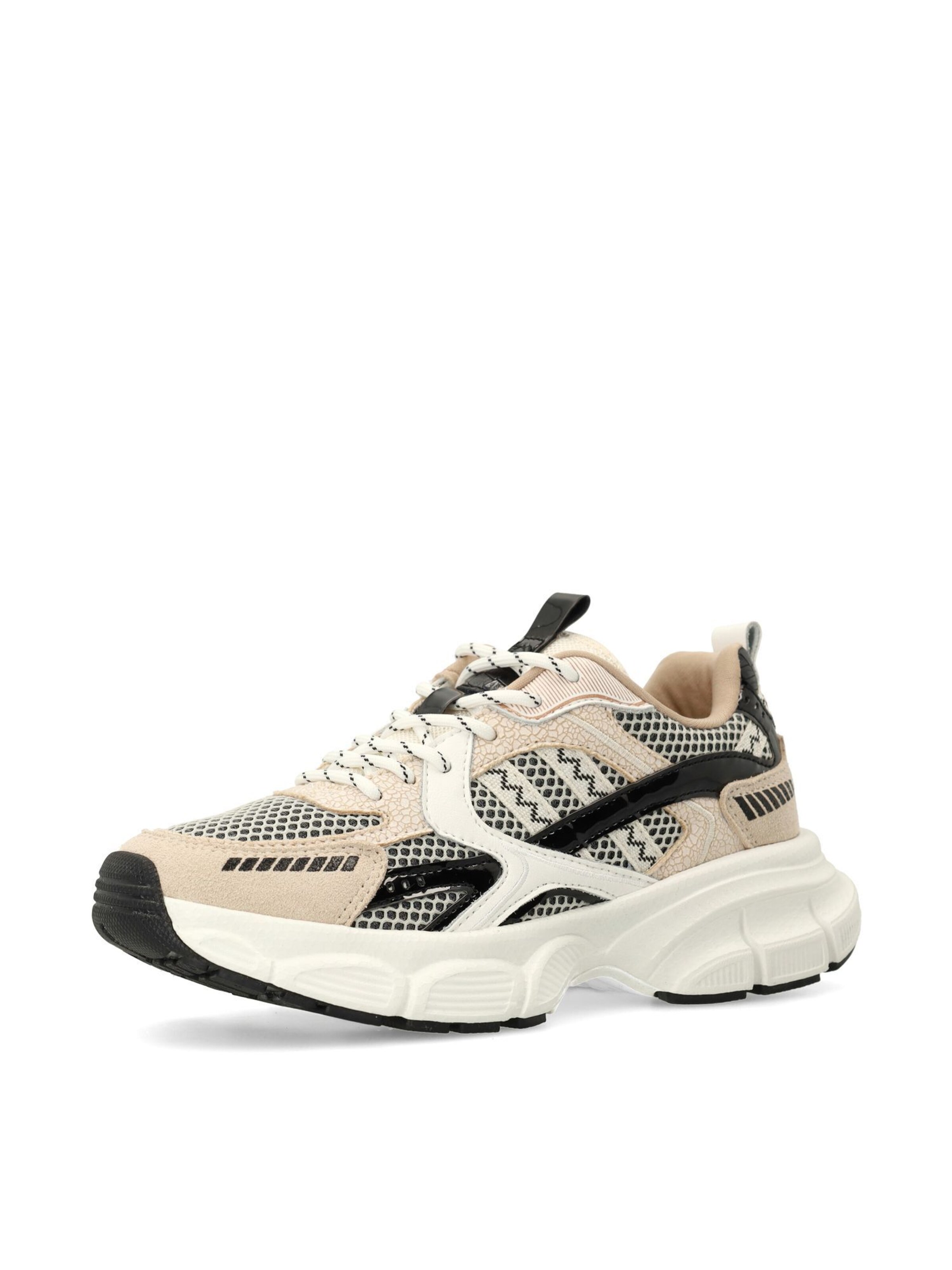 MANFIELD Sneaker in beige / schwarz / weiß, Produktansicht