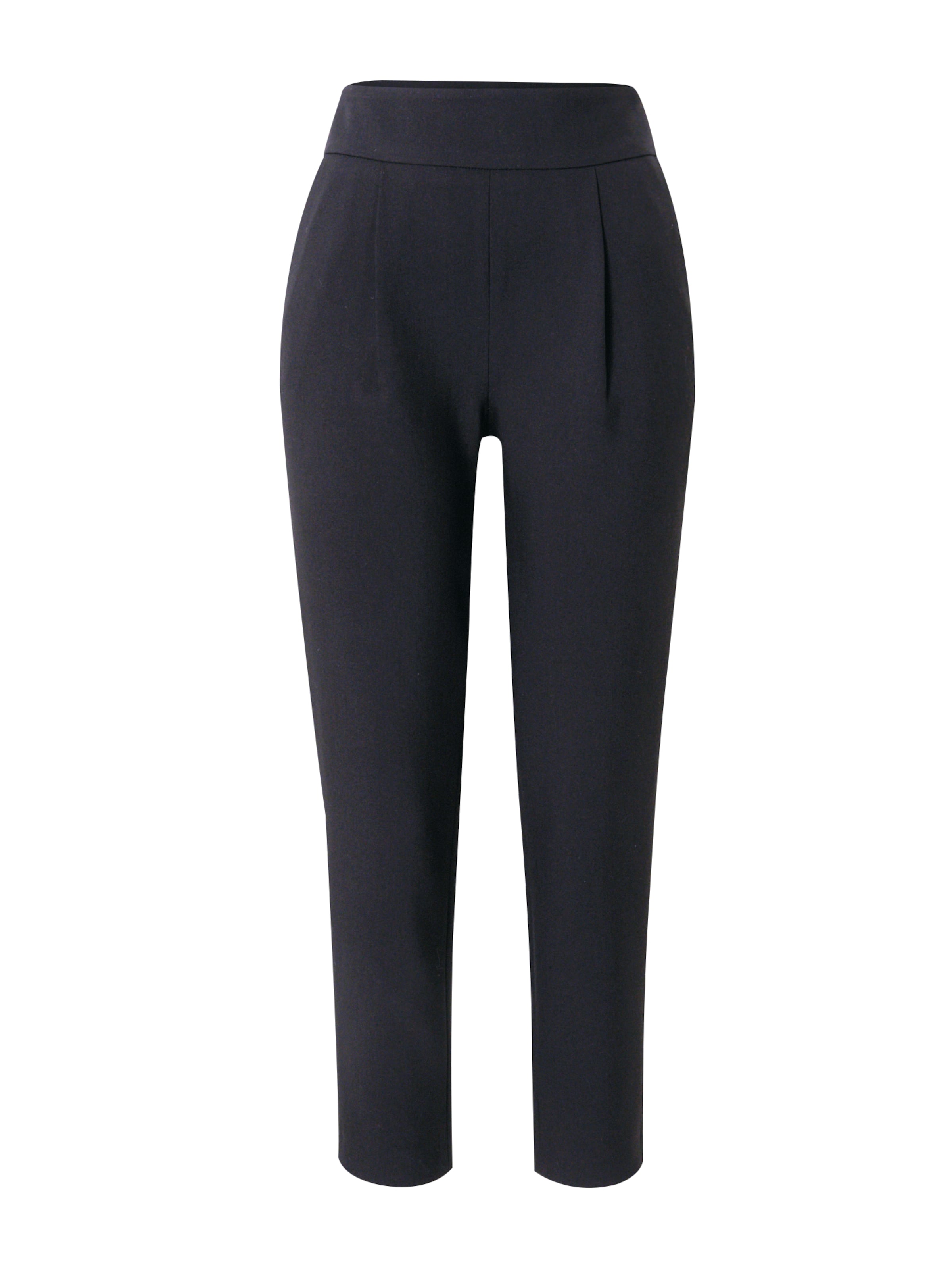 Oasis Tapered Pleat-front trousers in Black: front